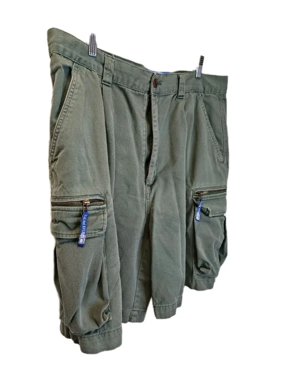 Vtg 80s Ocean Pacific Baggy Pocket Cargo Pleated Shorts Fits 38/9